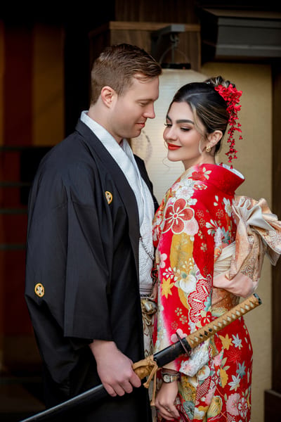 Furisode — couple kimono photoshoot in Asakusa, Tokyo