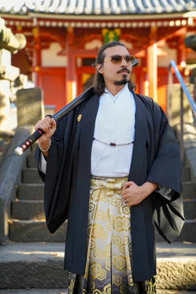 Men's Kimono — kimono photoshoot in Asakusa, Tokyo