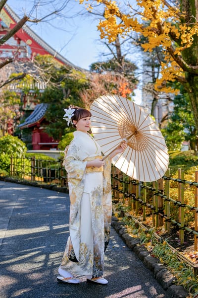Premium Furisode — kimono photoshoot in Asakusa, Tokyo