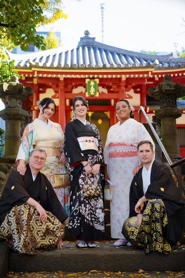Group photoshoot — kimono photoshoot in Asakusa, Tokyo